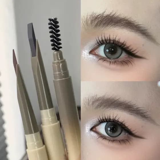 Sobrancelhas selvagens tridimensionais ~ Lápis de sobrancelha com lâmina sem afiar Cabelo ultrafino Gripe duradouro à pr