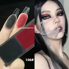 Biya natal vermelho preto paleta de sombras fosco série escura maquiagem esfumaçada europeu americano festa jogar maquia