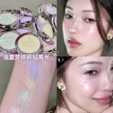 Transparência de diamante Nuclear Light Summer Dream!Cor galáxia destaque pó sombra iluminar rosto estroboscópio pérola