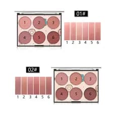 MISS ROSE 6 Cores Blush Rouge Pó Placa De Longa Duração Contorno Natural Duradouro