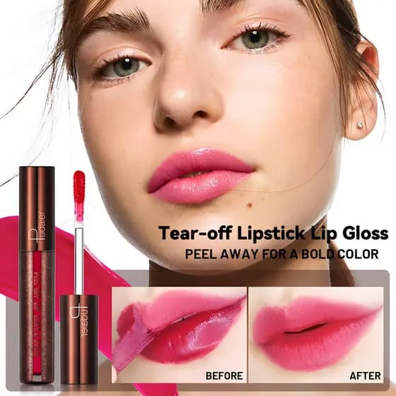 Rasgue o brilho labial do batom