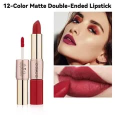 O.TWO.O Batom fosco 2 em 1 batom de duas cabeças 12 cores Lip Glaze Batom fosco