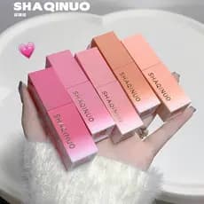 Verão sorvete brilho labial espelho brilho de água estudante rosto liso pêssego rosa doce menina rosto liso suco vidro b