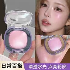 Blush liofilizado, alto brilho, transparente, brilhante, aparência Natural, expansão de cores, cor retrátil, novato diár