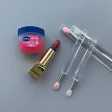 Pincel labial de silicone com tampa, pincel para máscara labial, sombra, lantejoulas, aplicador de esmalte labial de sil