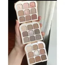 Novo paleta de sombras nove cores pão torrado paleta de cimento de quatro cores maquiagem diária cor terra fosco perolad