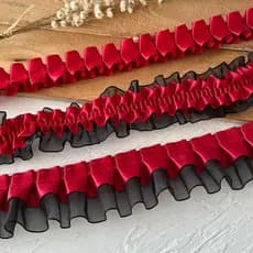 Acessórios de renda preto vermelho titular do cartão diy saco de dor bainha decorativa roupas fita acessórios Material p