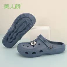 Beleza ponte buraco sapatos masculinos 2025 novo estilo verão exterior usar sandálias meninos EVA dois wear oco respiráv