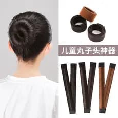 Adulto crianças estilo coreano bobina de cabelo cocar bola cabeça flor Bud cabeça estilo ferramenta cabeleireiro preguiç
