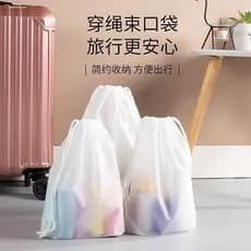 Saco de armazenamento de viagem tipo zíper jardim de infância crianças objetos com cordão sapatos roupas Sub-embalagem s