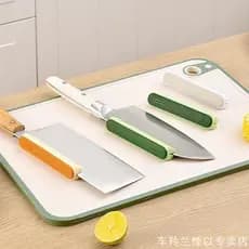 Faca de cozinha volta Handguard vegetal cortar faca chapéu cozinha Silicone ajuda cortar osso frango ferramenta útil afi