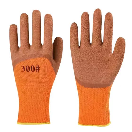 Luvas de proteção do trabalho quentes de inverno genuíno forro de lã Terry engrossado resistente ao desgaste armazenamen