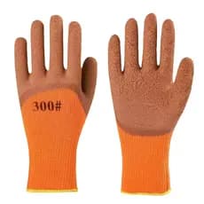 Luvas de proteção do trabalho quentes de inverno genuíno forro de lã Terry engrossado resistente ao desgaste armazenamen