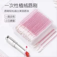 Bastão de limpeza de manchas batom reunindo escova de batom transparente cílios escova de lábios Mousse multifuncional d