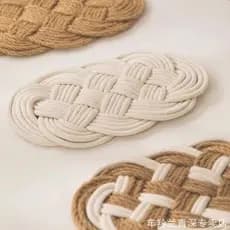 Ins estilo japonês influenciador Coaster Placemat almofada de isolamento almofada de linho de algodão simples b & b deco