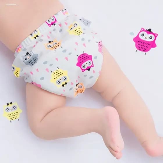 Calças de treinamento de toalete feminino bebê menino crianças calças de fraldas algodão lavável roupa interior do bebê