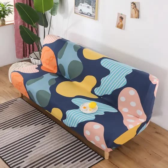 Capa de sofá impressa transfronteiriça, capa de toalha para sofá, sem apoio de braço, sofá-cama dobrável, capa Universal