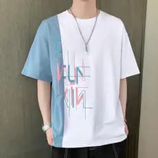 2025 verão gelo seda manga curta camiseta masculina meia manga camiseta Street Wear masculino verão branco camiseta topo