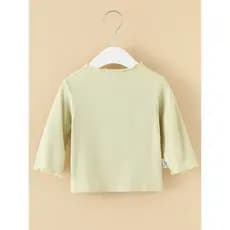Bebê de manga comprida camiseta cor sólida simples All-Match verão bebê camada Base roupa interior das crianças estilo f