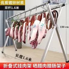 Rack de secagem de cera pendurado rack de salsicha fresco rack de aço inoxidável pendurado porco salgado prateleira dobr