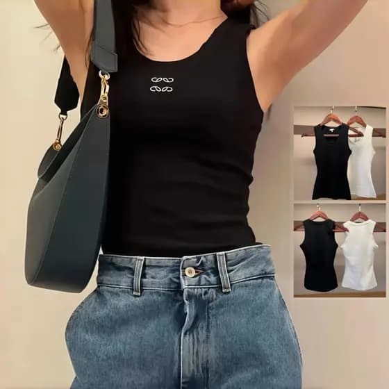 Regata Feminina Verão Cortado Moda Suspender t Camisa Magro-Encaixe Versátil Rosqueado Colete Roupas Femininas Sem Manga