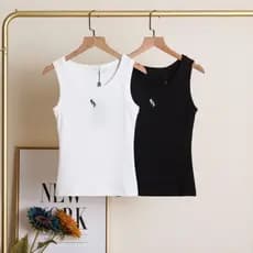 Mulher Moda Regata Feminina Colete Recortado De Malha De Verão Feminino Respirável Elástico Sem Mangas Camiseta Férias C