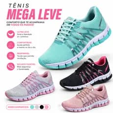 Tênis Feminino Mega Leve com Solado Antiderrapante olymp