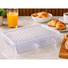 Porta Frios Duplo Presunto Queijo Organizador Geladeira
