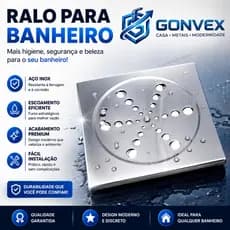 Ralo Tampa Grelha INOX QUADRADO Abre E Fecha Rotativo 10x10