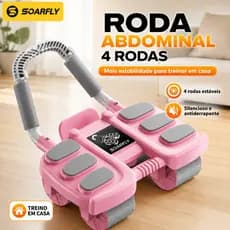 SOARFLY Rolo Abdominal com 4 Rodas Estáveis, Apoio Acolchoado para Cotovelos e Retorno Assistido, Básico ou Profissional