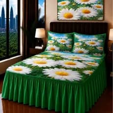 Kit Colcha 3D Casal Queen com Babado Oxford 2,70m x 2,60m – Estampa Exclusiva