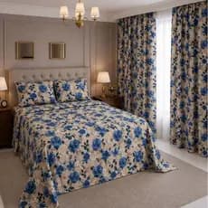 Kit Lençol de cama + Cortina Casal Queen e Box – Conforto e Elegância para Seu Quarto