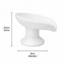 Saboneteira de Cerâmica com Base 8,5x9cm – Elegância e Praticidade para seu Banheiro