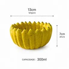 Bowl de Cerâmica Banana – Decorativo para Frutas e Café da Manhã 300ml