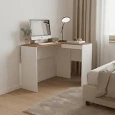 Mesa de Computador Escrivaninha 90cm 1 Gaveta em L Multiuso Escritório Moderno
