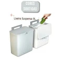Lixeira de Parede Suspensa – Organização Inteligente e Separação de Resíduos - BM-F1740 - (Cores Sortidas)