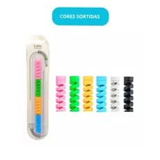 Protetor de Cabo em Silicone Espiral para Fio Celular Carregador USB Altomex CP-01 cartela com 4 unidades