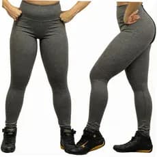 Legging Academia Suplex Lisa Premium Cinza (M)