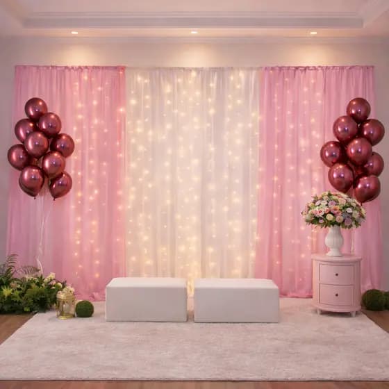 Cortina De Voil Decoração Festa 6x2m Painel Casamento Aniversário Sala Quarto Cortina Voil Branco