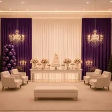 Cortina Decorativa para Festa 9x4m Painel de Fundo Casamento Aniversário Chá Revelação Luxo