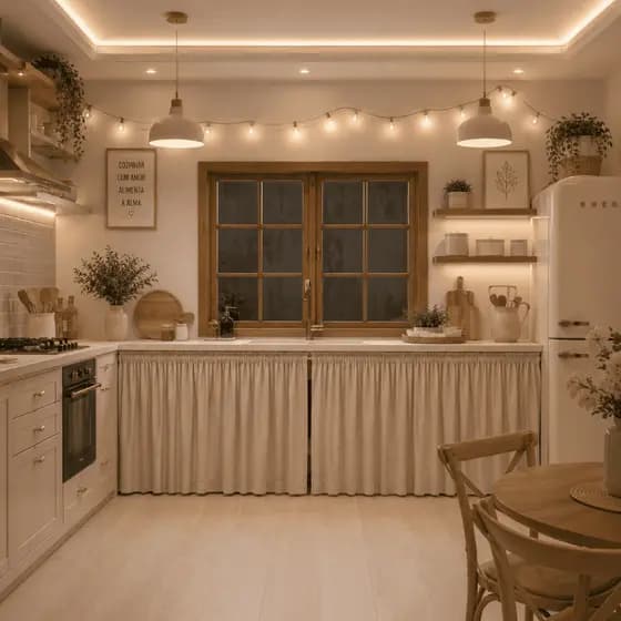 Cortina Pia Cozinha Balcão Oxford 2,80x0,80m Normal Ou Bipartida Tecido Grosso Várias Cores