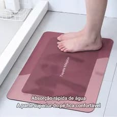 🔥Tapete para Banheiro de Secagem Rápida e Super Absorvente Ideal para Chuveiro, Cozinha e Varanda Porta De Entrad