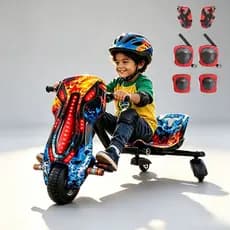 🔥Triciclo Elétrico Drift Kart 250W 6.5" 3 Velocidades Bluetooth e Luz LED Suporta Até 65kg para Crianças e Adultos