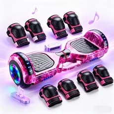 🔥Hoverboard Elétrico Bivolt Infantil & Adulto Bluetooth LEDs Coloridos Autonomia15km Com equipamento de proteção