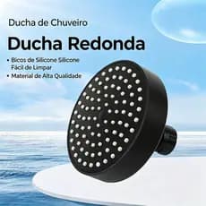 🔥Chuveiro de banheiro de 4 polegadas 10cm Preto e Prateado Correnteza gigante