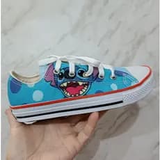 Tenis Lilo Stitch Star Infantil Diversão Estampada Menino e Menina Blue