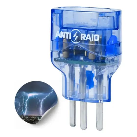 Protetor Anti Raio Dps Embrastec Bivolt Azul Cristal 2200w