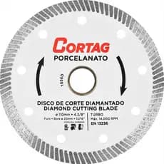 Disco Diamantado Cortag Turbo 110mm 4.3/8 - Resistente, Alta Velocidade e Acabamento Preciso