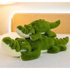 Pelúcia Jacaré Crocodilo Verde Fofo Macio Grande Decorativo Para Quarto Sofá Presente Infantil 80 CM Envio Imediato