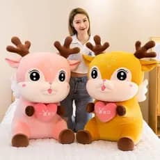 Pelúcia Cervo Gigante 100cm Boneco de Plush Fofo Macio Kawaii Almofada Decorativa Presente